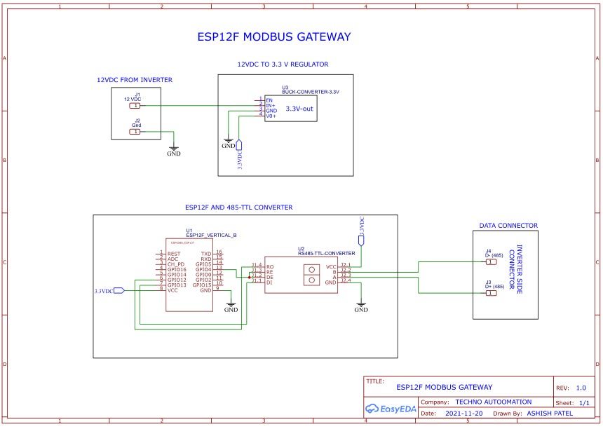 Solar plant Circuit diagram